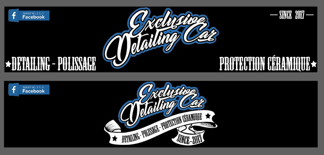 CACHE PLAQUE PERSONNALISEE - EXCLUSIVE DETAILING CAR